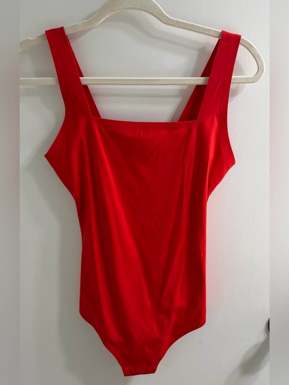 aerie Smoothiez Bright Red Square-Neck Bodysuit